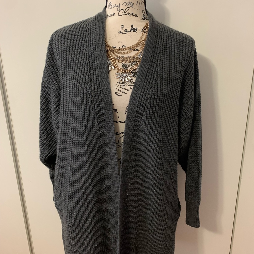 CCK wool blend cardigan woven sweater